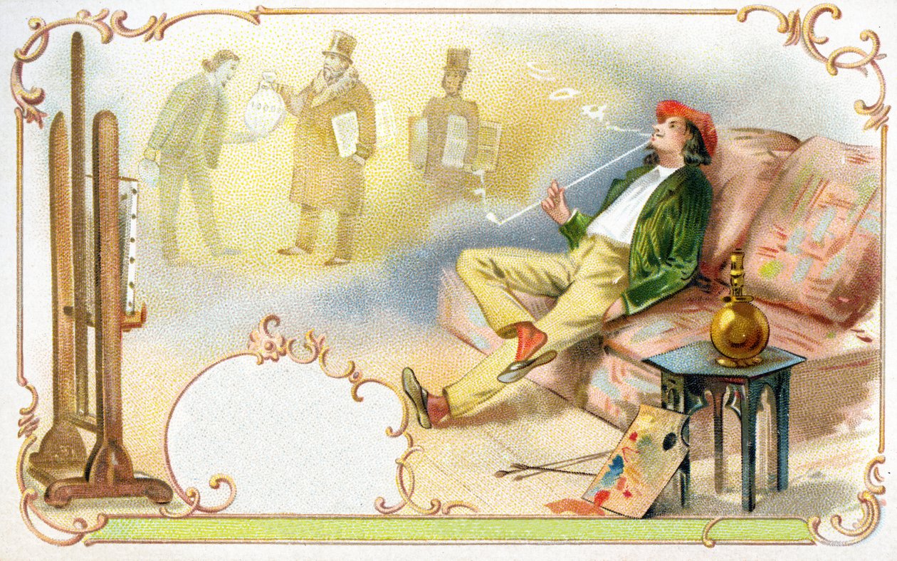 Os artistas Pipe Dreams, 1900 de European School