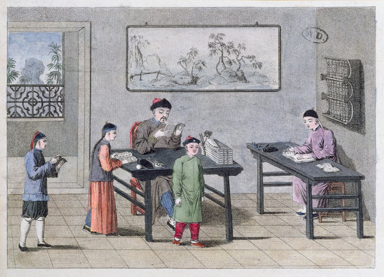 Uma escola chinesa, c.1810 de European School