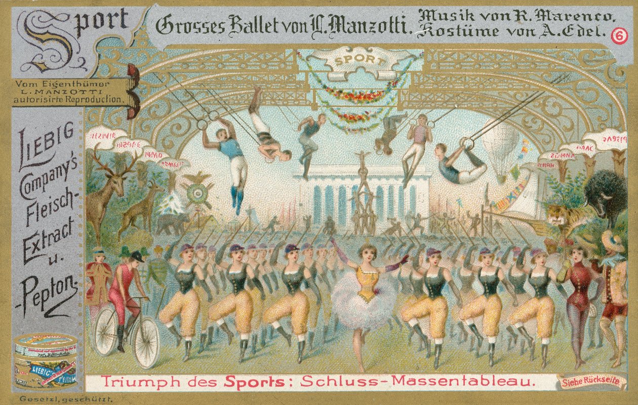 Ballet, cartão Liebig, início do século XX (cromo) de European School