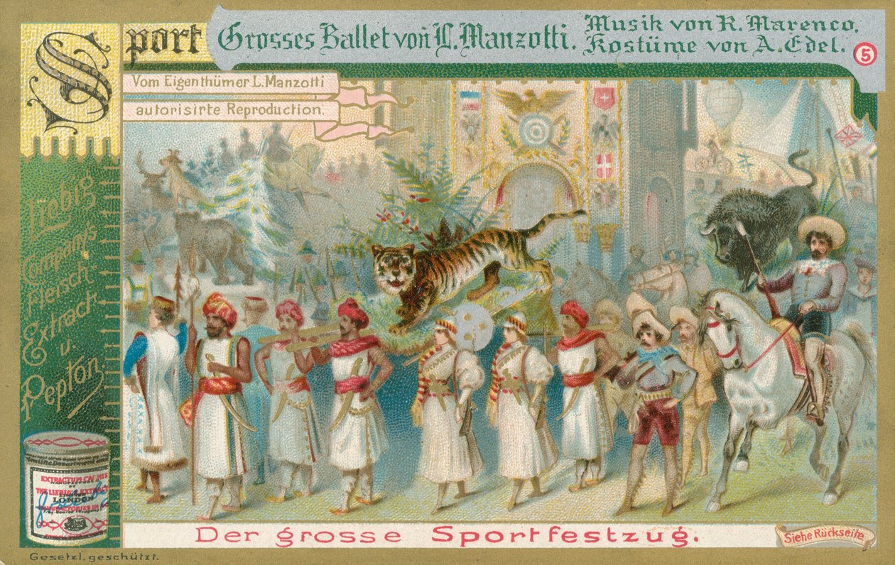 Ballet, cartão Liebig, início do século XX (cromo) de European School