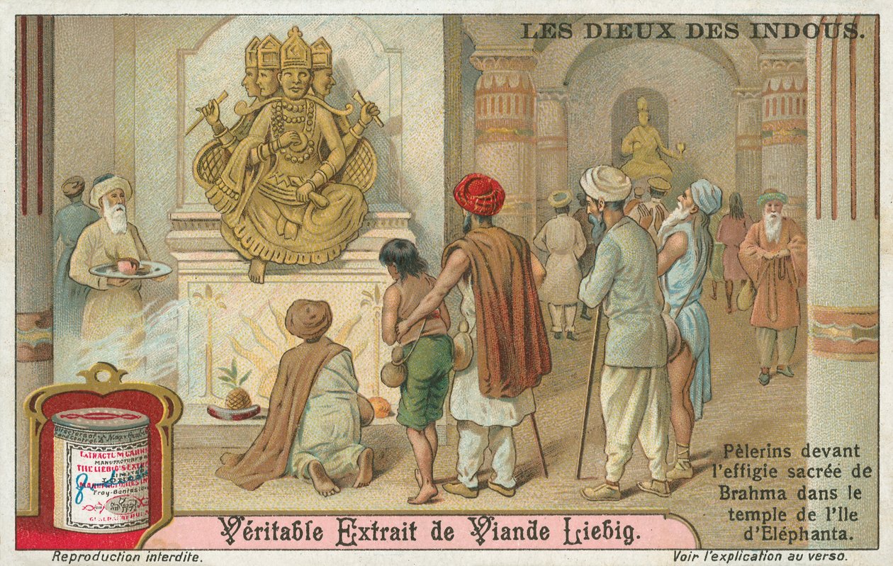 Brahma, cartão Liebig, início do século XX (cromo) de European School