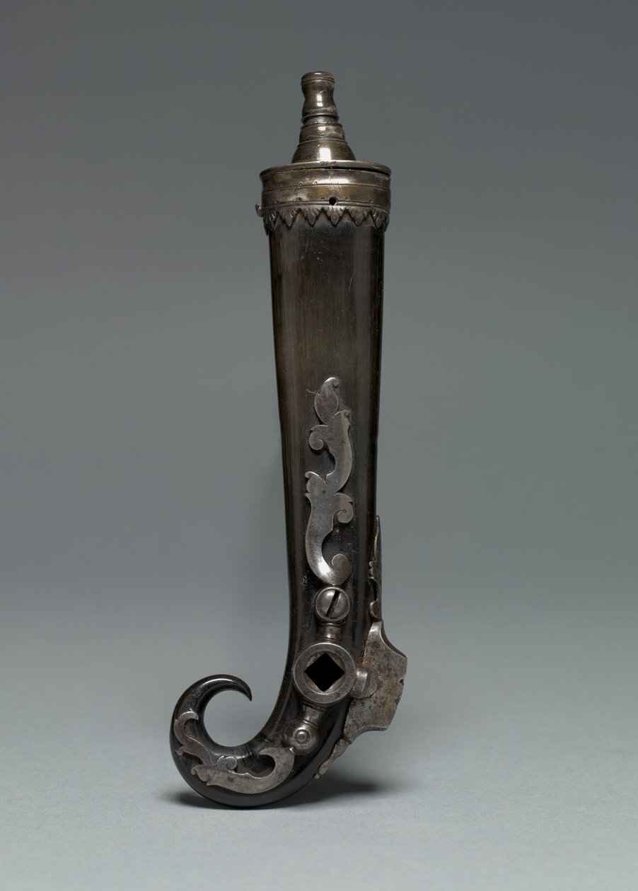 Frasco de escorva combinado e chave de segurança, c.1600-50 de European School