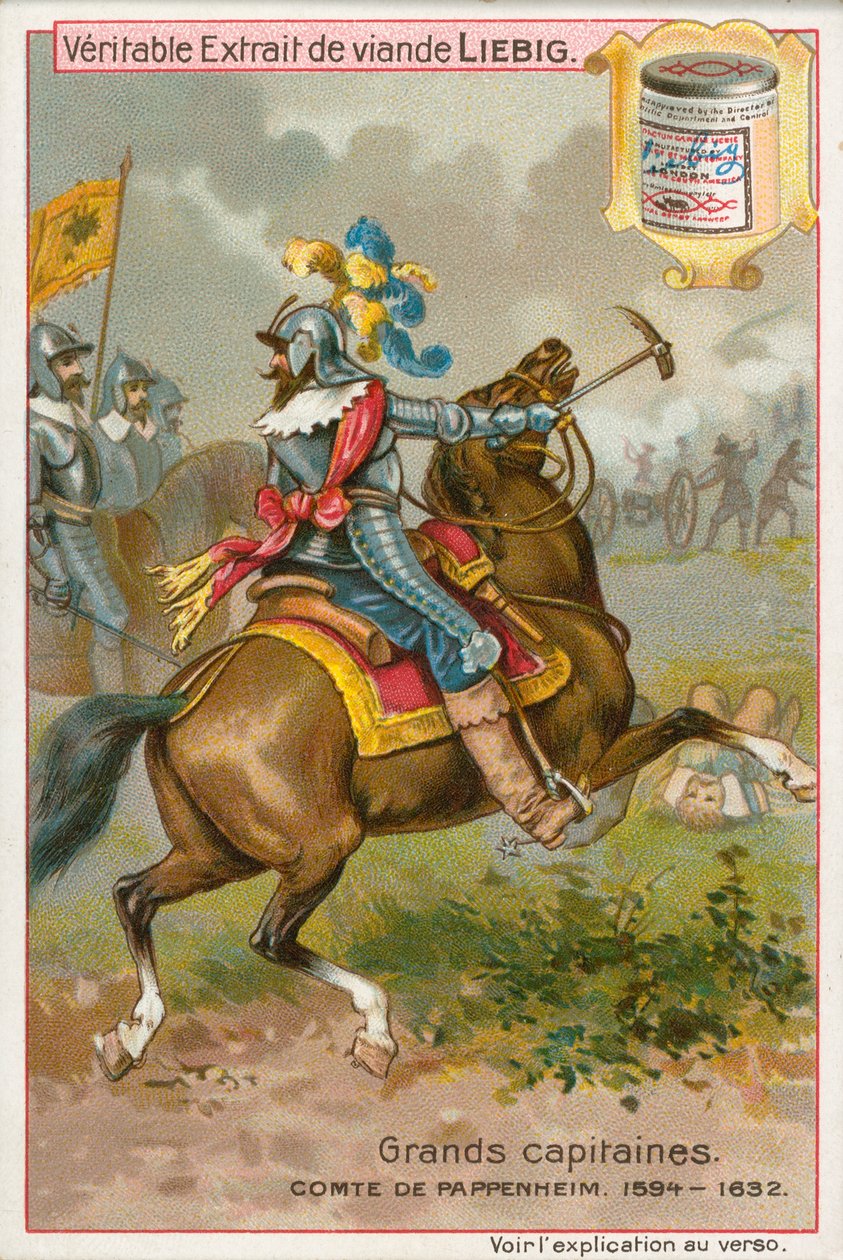 Conde de Pappenheim, cartão Liebig, início do século XX (cromo) de European School