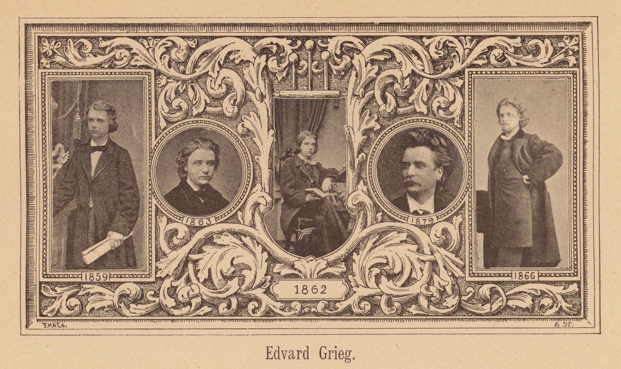 Edvard Grieg, compositor norueguês (gravura) de European School