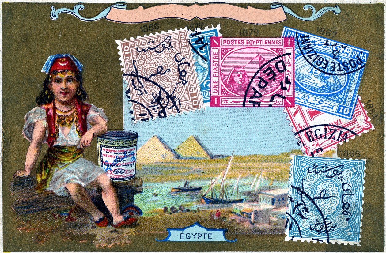 Selos postais egípcios, 1897 de European School