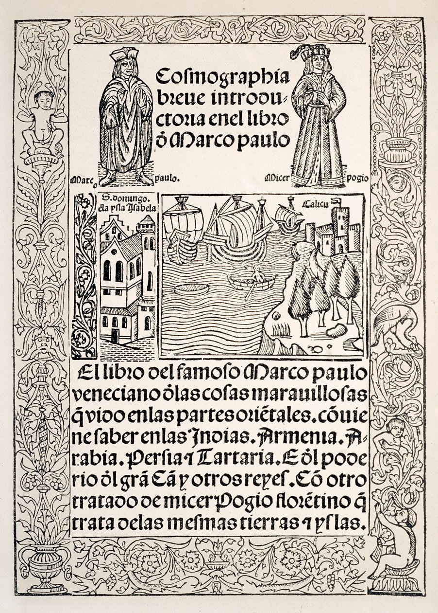 Frontispício da obra O Milhão de Marco Polo de European School