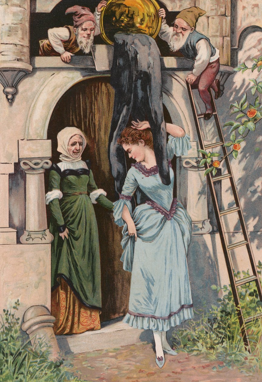 Contos de Grimms: A Velha Mãe Geada (cromolitho) de European School