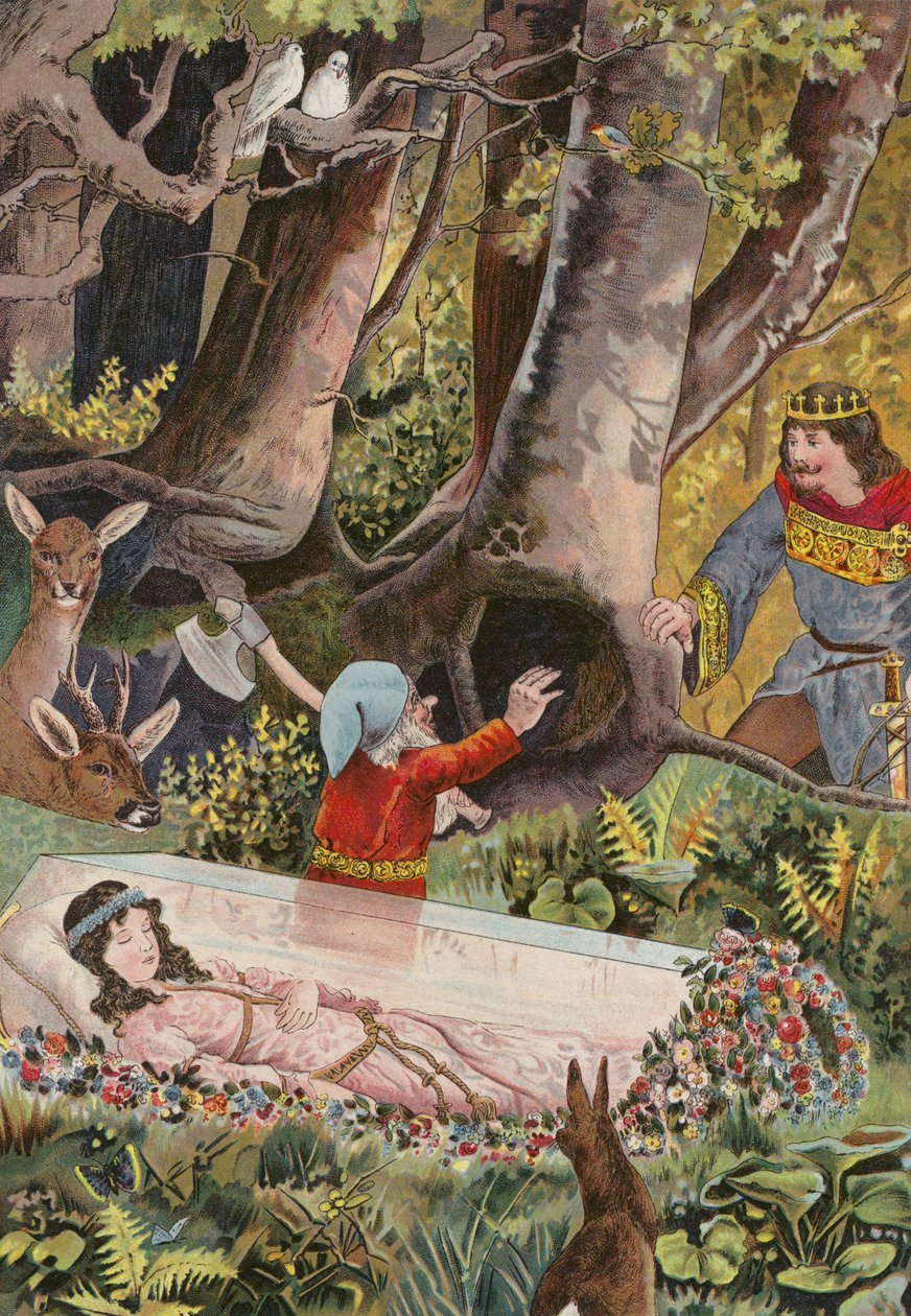 Contos de Grimms: Branca de Neve (cromolitho) de European School