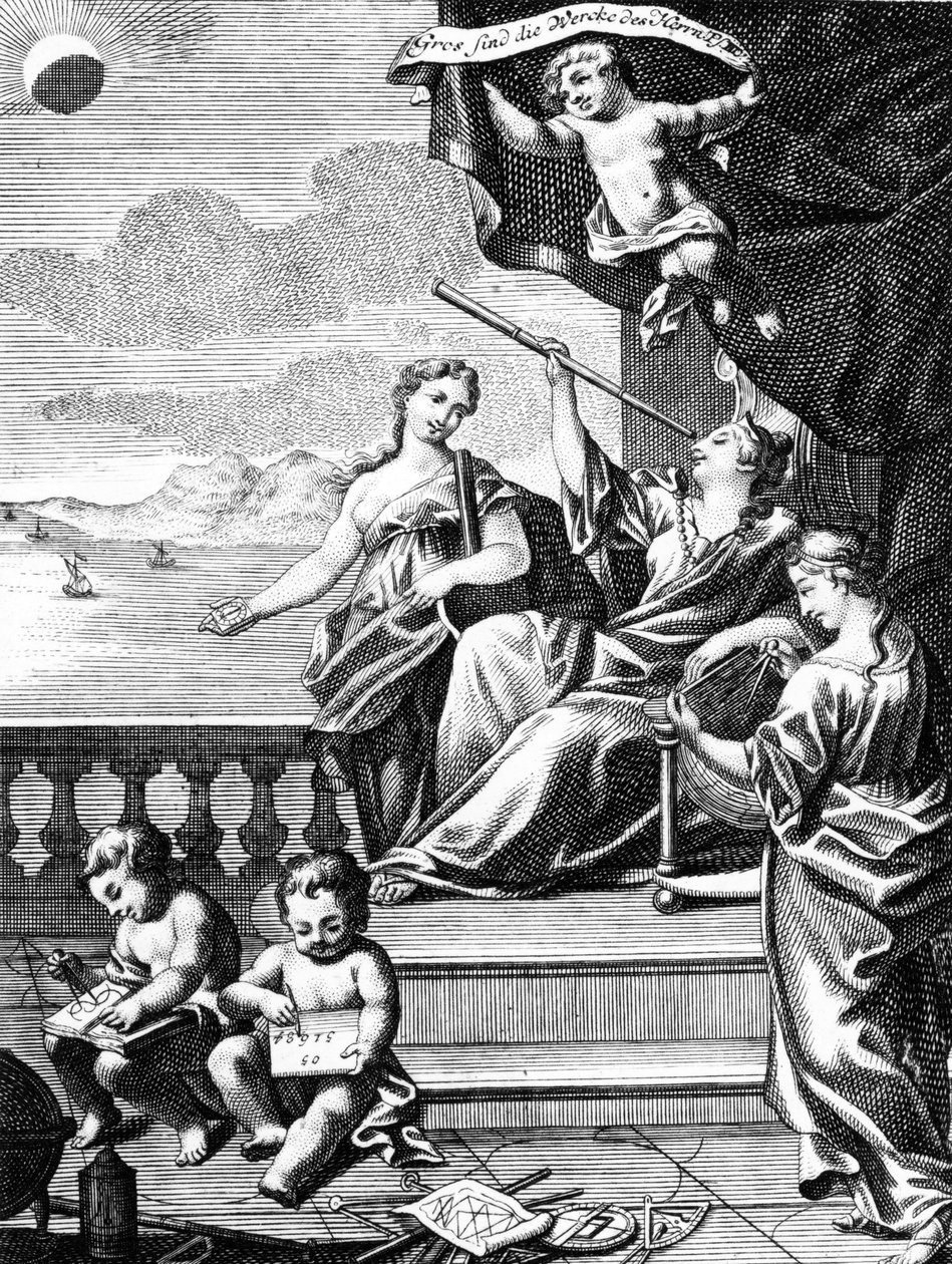 Ilustração de Astronomia, c.1771 de European School