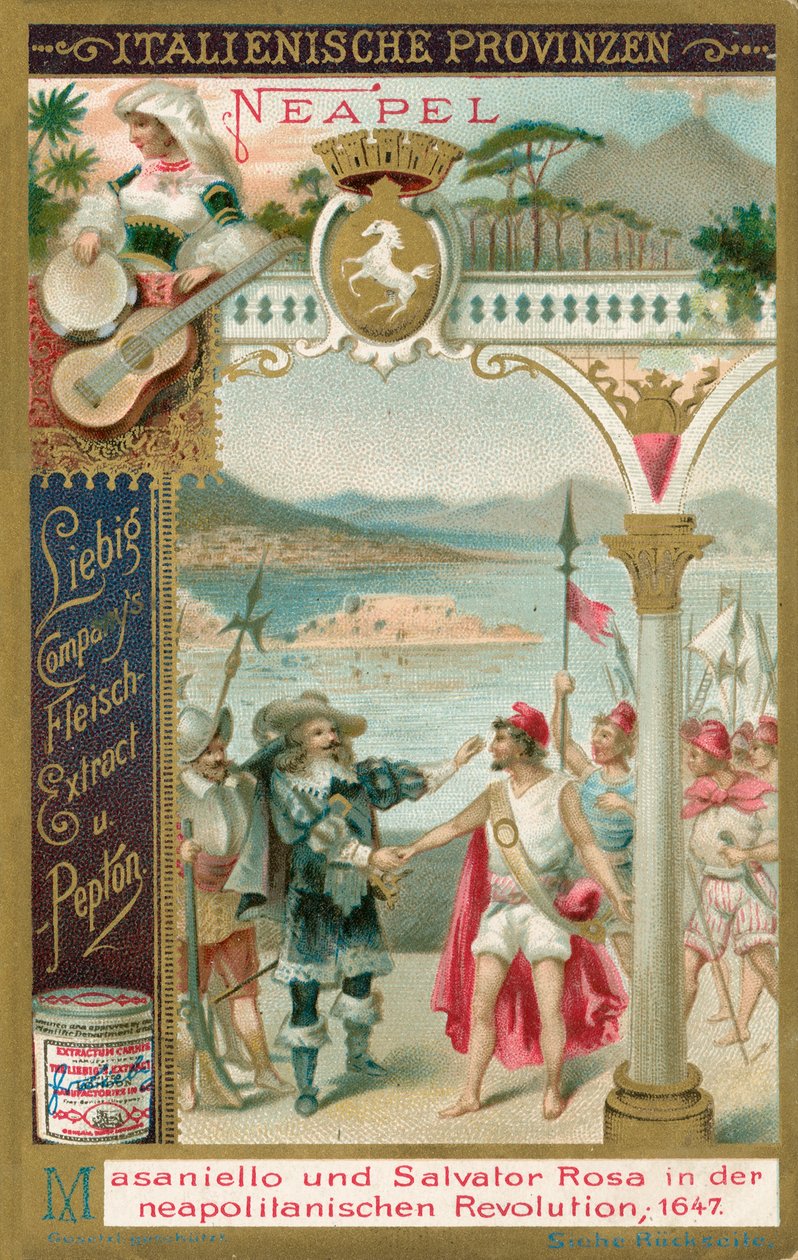 Províncias italianas, cartão Liebig, início do século XX (cromo) de European School