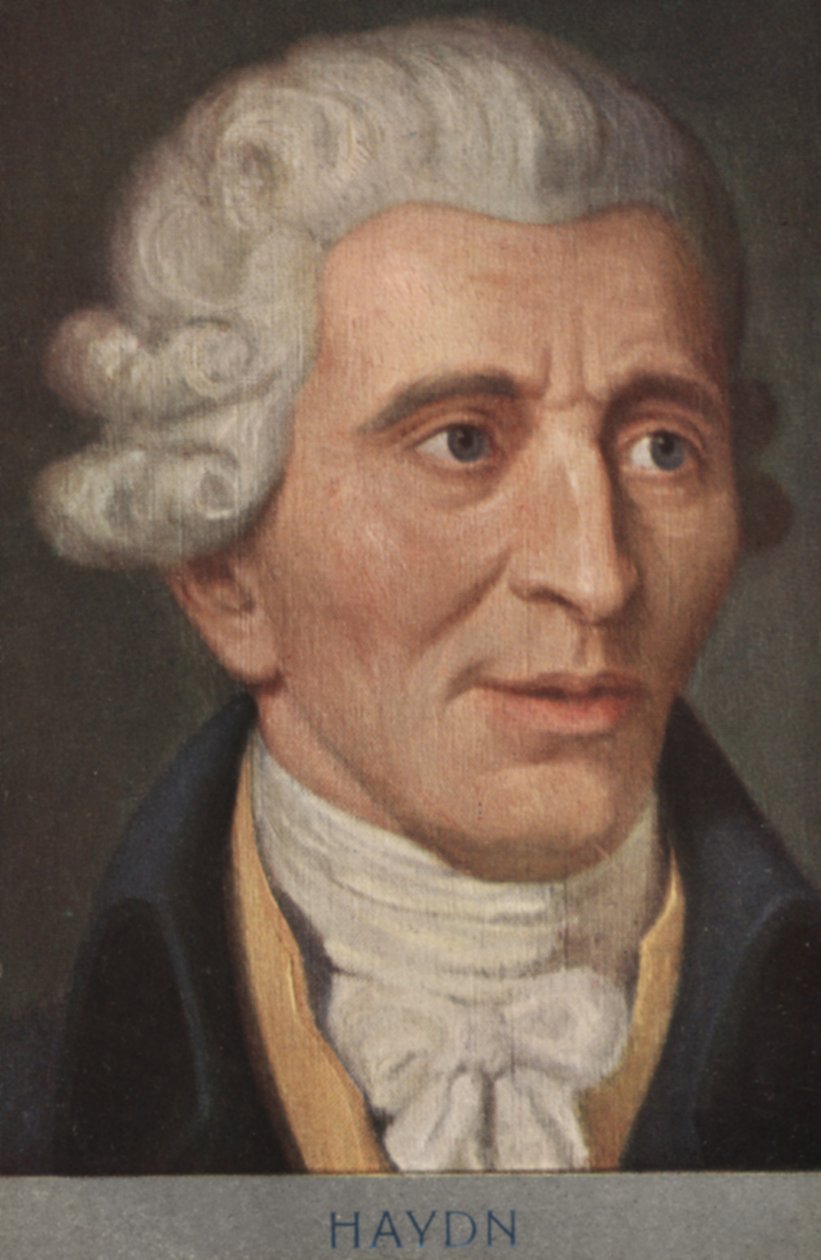 Joseph Haydn (litografia a cores) de European School