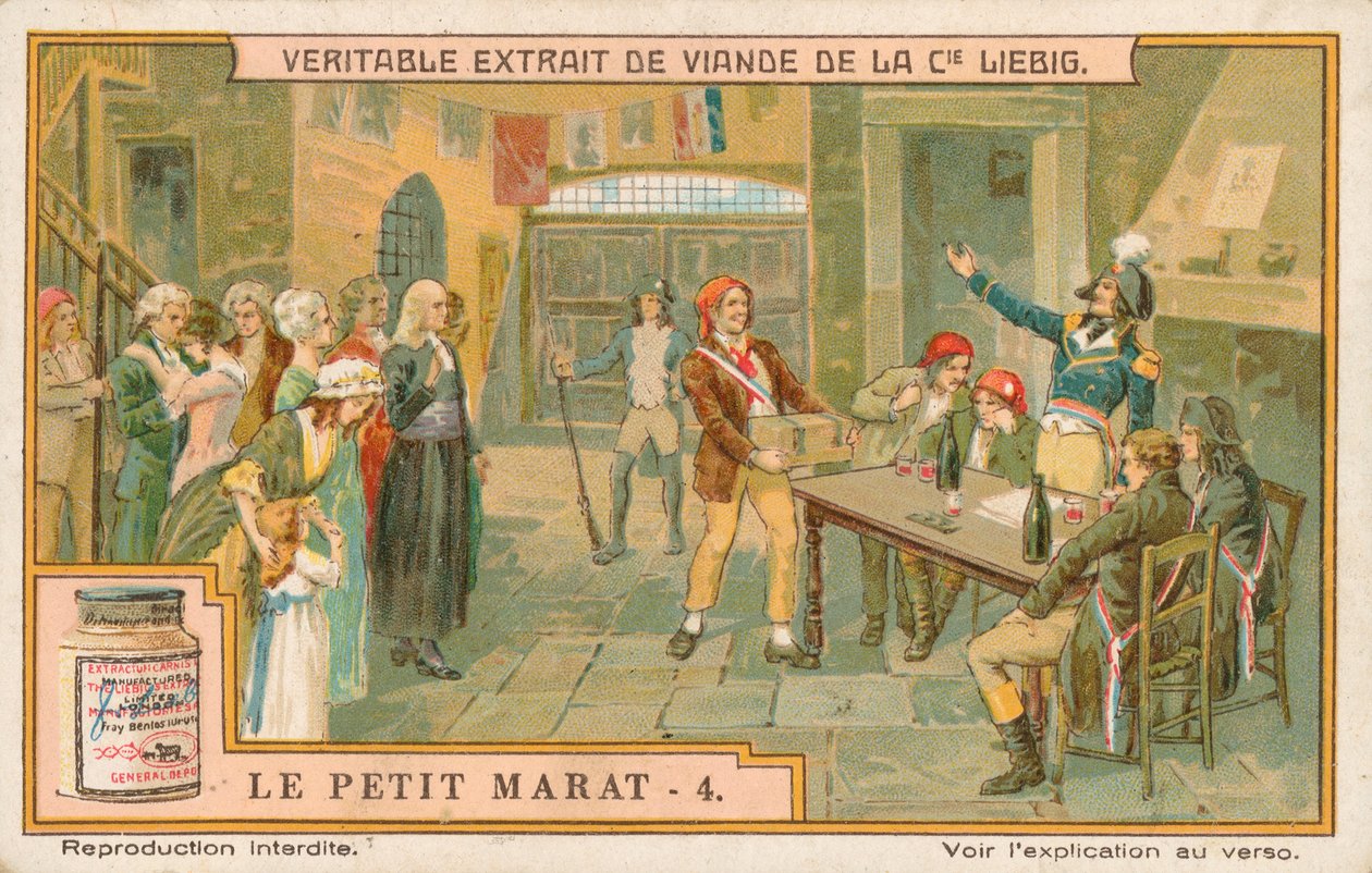 Le Petit Marat, cartão Liebig, início do século XX (cromo) de European School