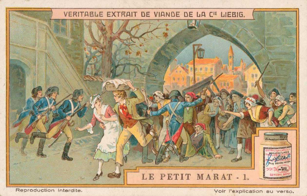 Le Petit Marat, cartão Liebig, início do século XX (cromo) de European School