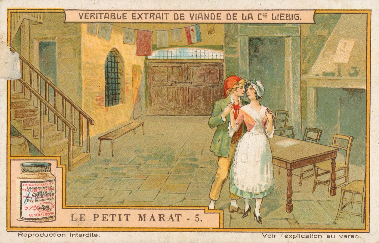 Le Petit Marat, cartão Liebig, início do século XX (cromo) de European School