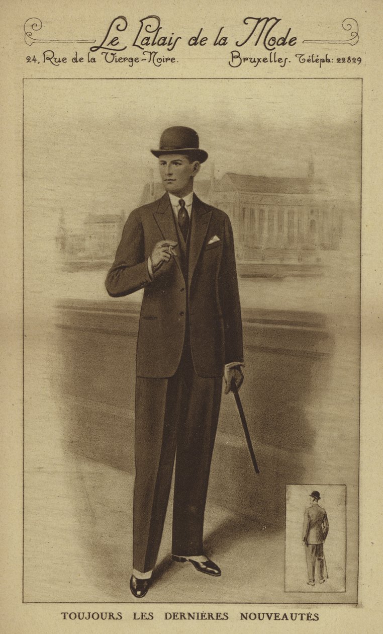 Moda masculina, cerca de 1930 (litografia) de European School