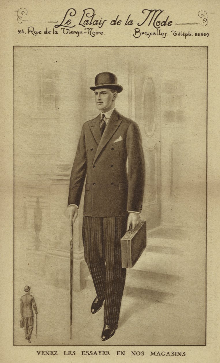 Moda masculina, cerca de 1930 (litografia) de European School