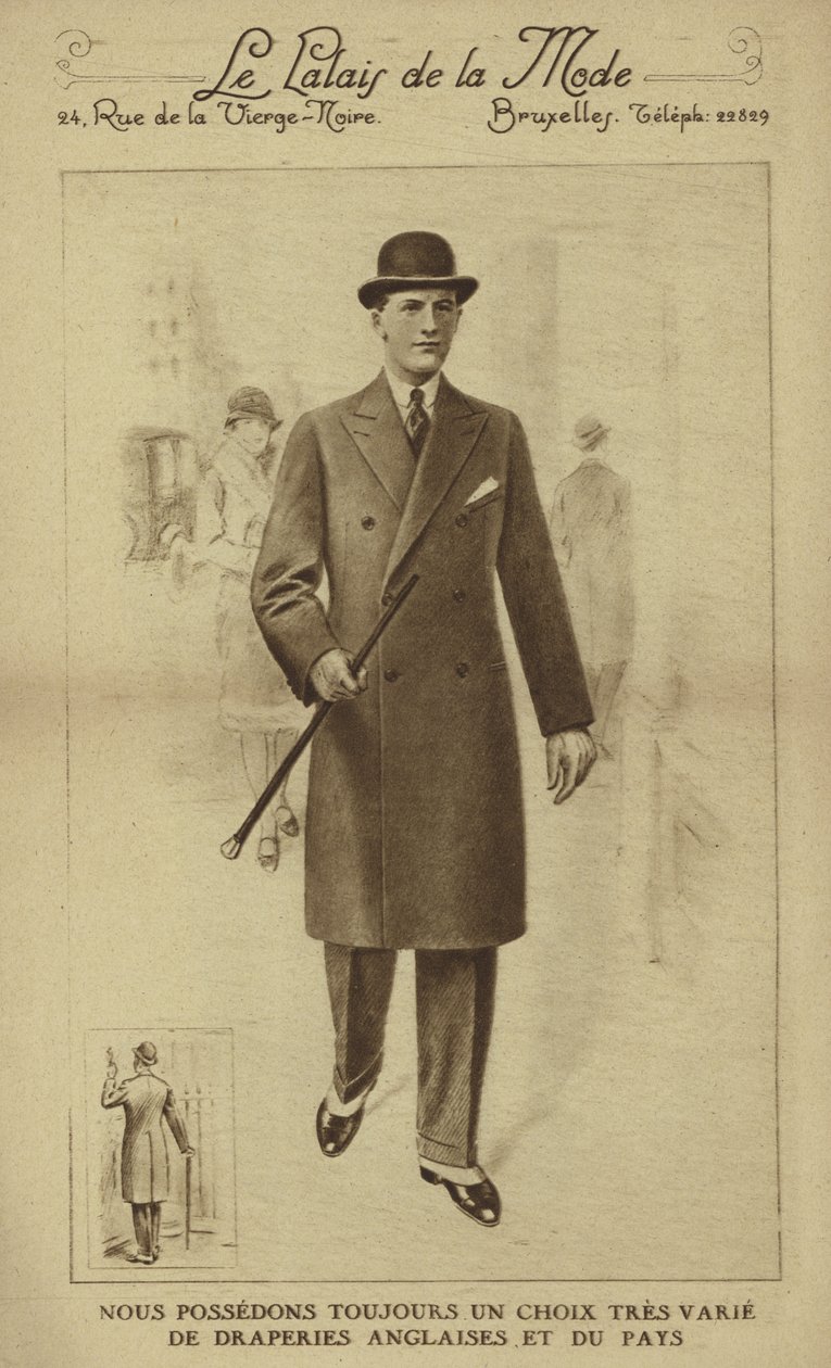Moda masculina, cerca de 1930 (litografia) de European School