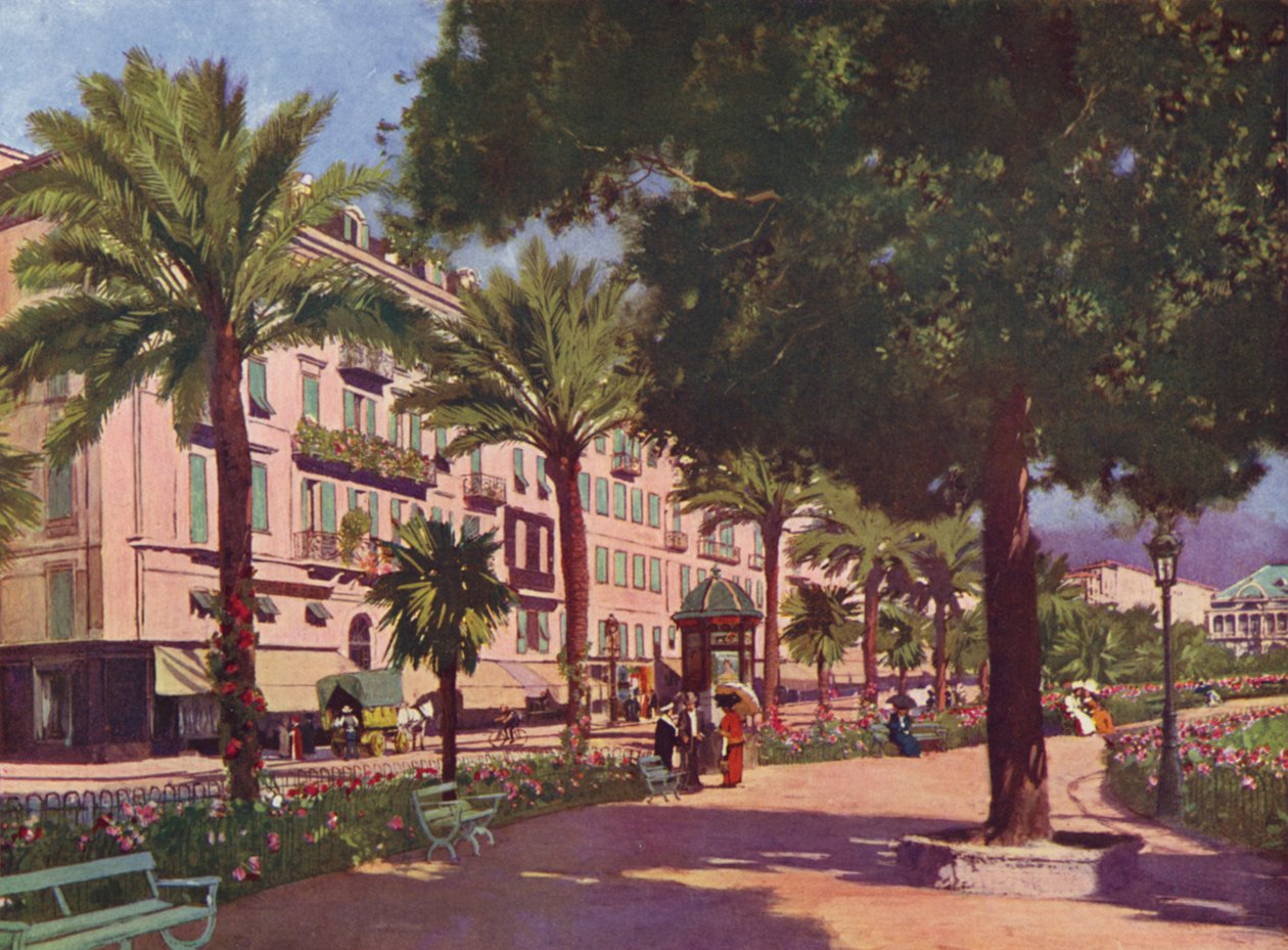 Nice, Avenue Massena (litografia a cores) de European School