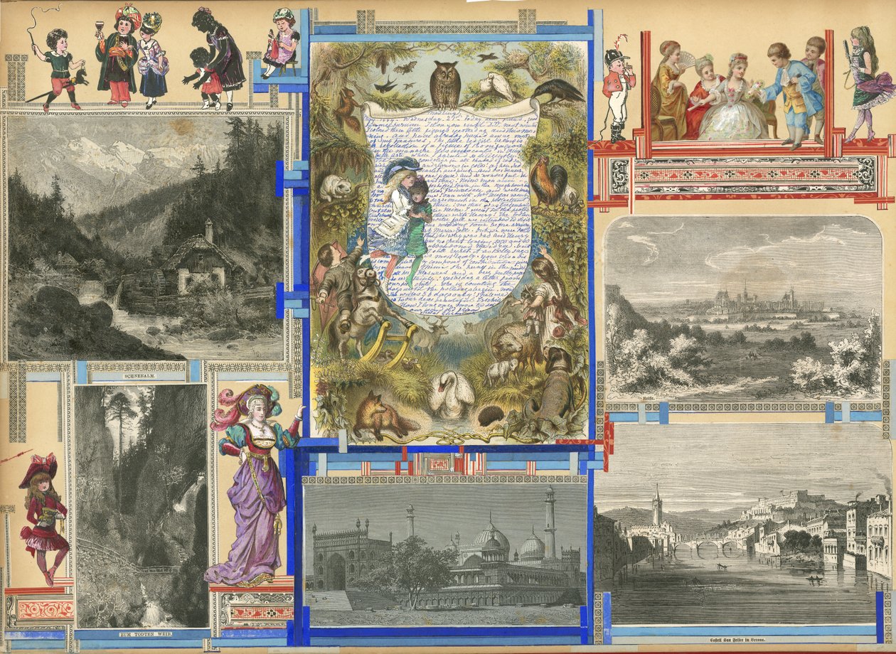 Página do volume VI do Sammelsurium (material impresso) de European School