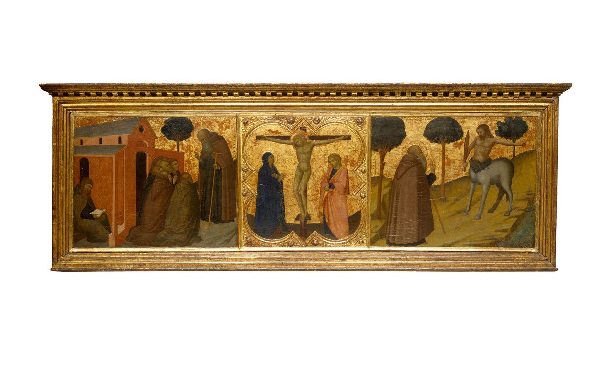 Santo Antônio Abade Pregação; Cristo na Cruz com a Virgem e São João; Santo Antônio Abade e o Centauro de European School