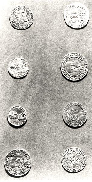 Seleção de 8 moedas (metal) de European School
