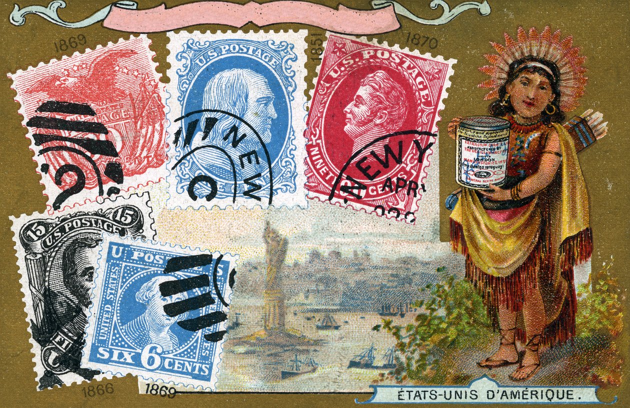 Selos postais dos Estados Unidos da América, 1897 de European School
