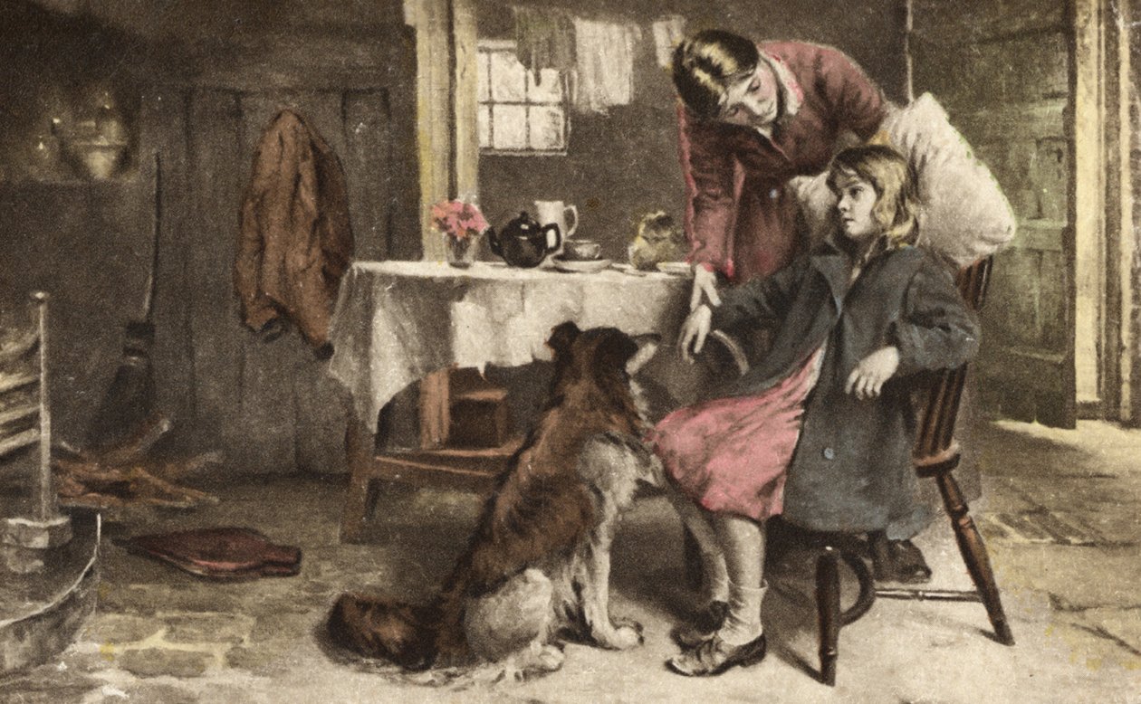 Menina indisposta (litografia a cores) de European School