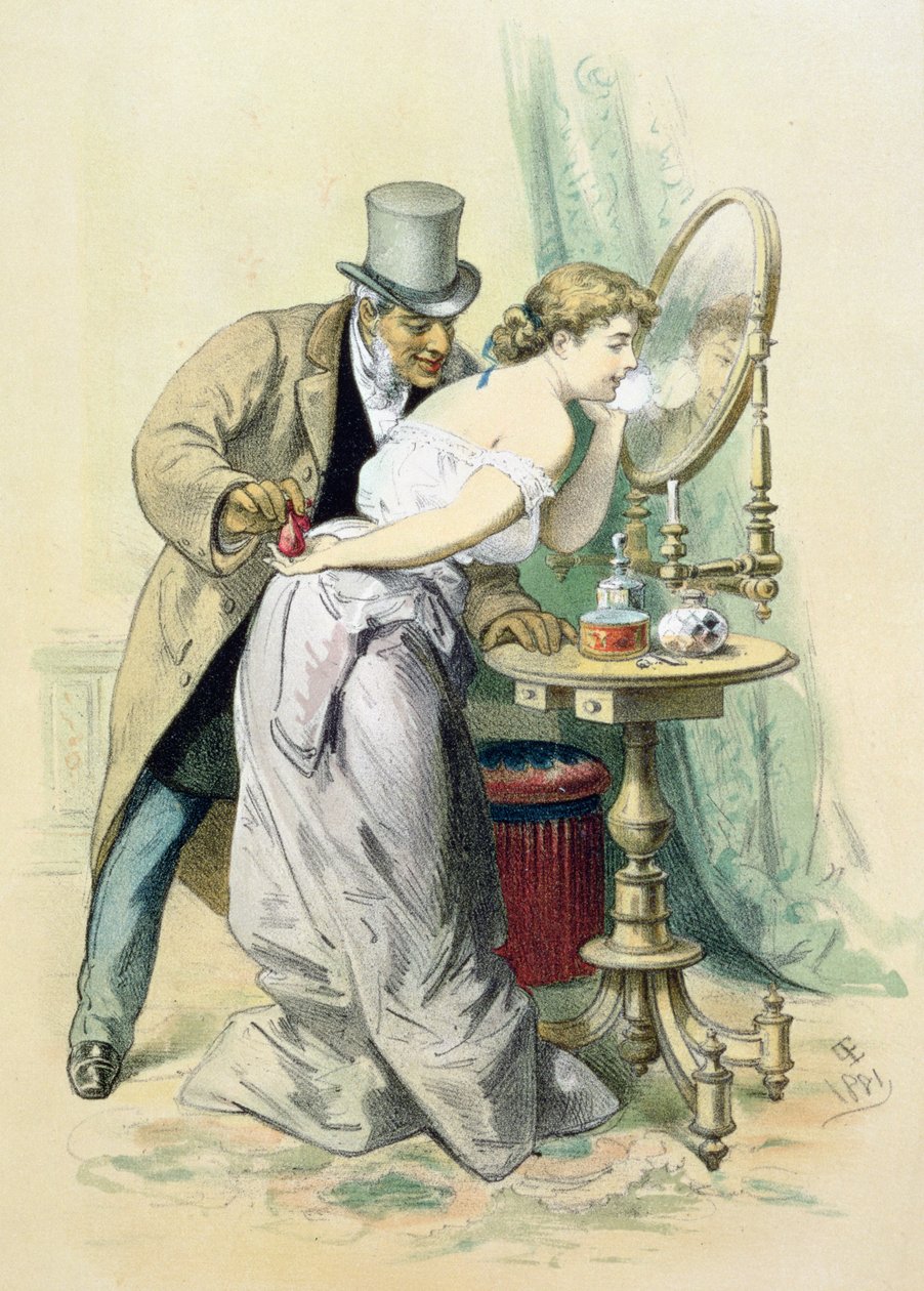 A história de uma mulher: The Jack of coins, 1881 de Eusebio Planas