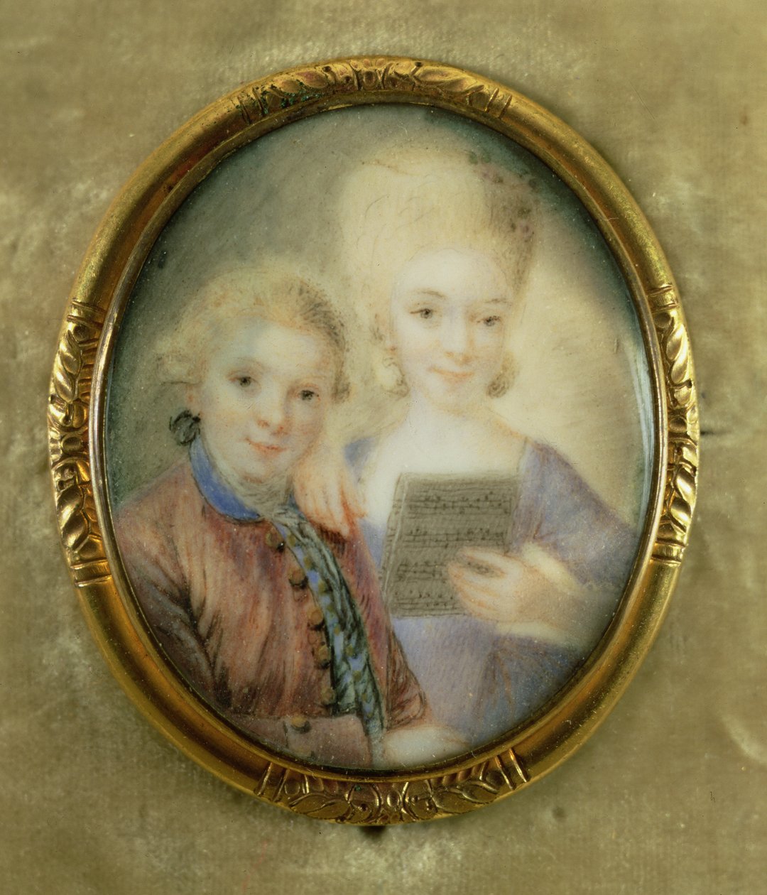 Wolfgang Amadeus Mozart (1756-91) e sua irmã Maria-Anna, chamada &39;Nannerl&39; (1751-1829) de Eusebius Johann Alphen