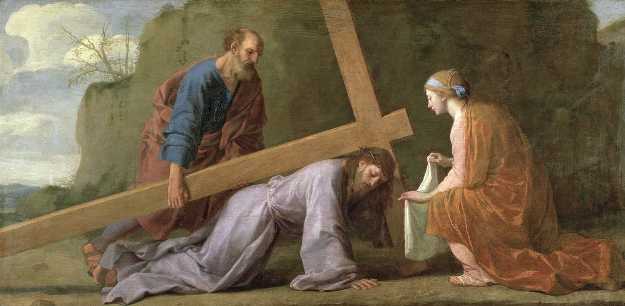 Cristo carregando a cruz, c.1651 de Eustache Le Sueur
