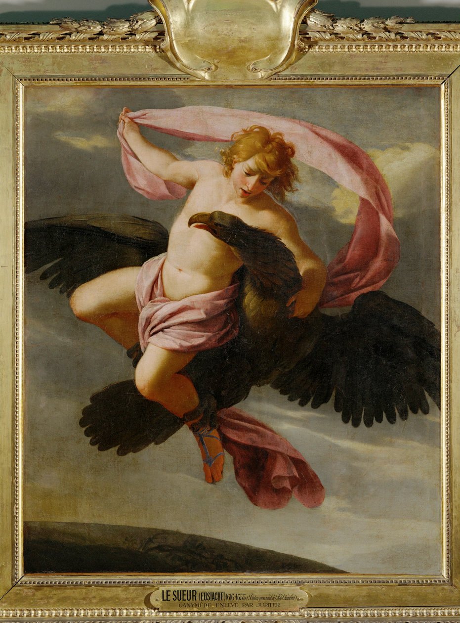 O rapto de Ganimedes ... de Eustache (studio of) Le Sueur