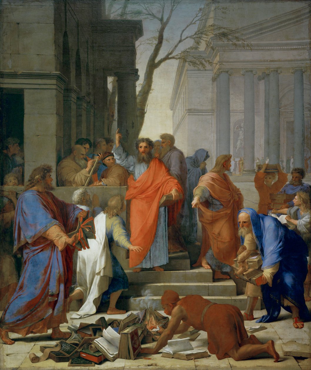 A pregação de São Paulo em Éfeso ... de Eustache (studio of) Le Sueur
