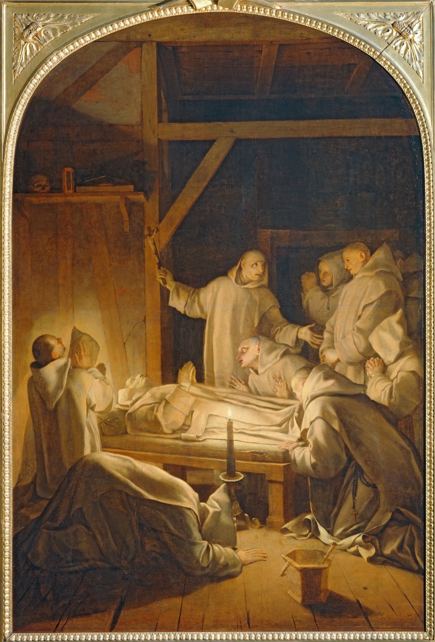 Mort de saint Bruno - A morte de São Bruno ... de Eustache (studio of) Le Sueur