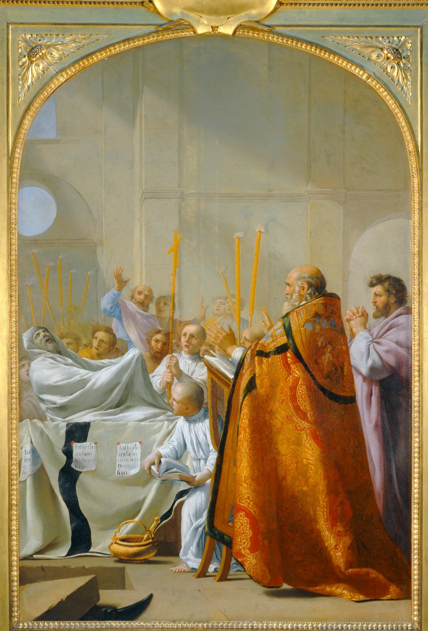 Raymond Diocrès respondendo após a sua morte - Raymond Diocrès respondendo após a sua morte ... de Eustache (studio of) Le Sueur