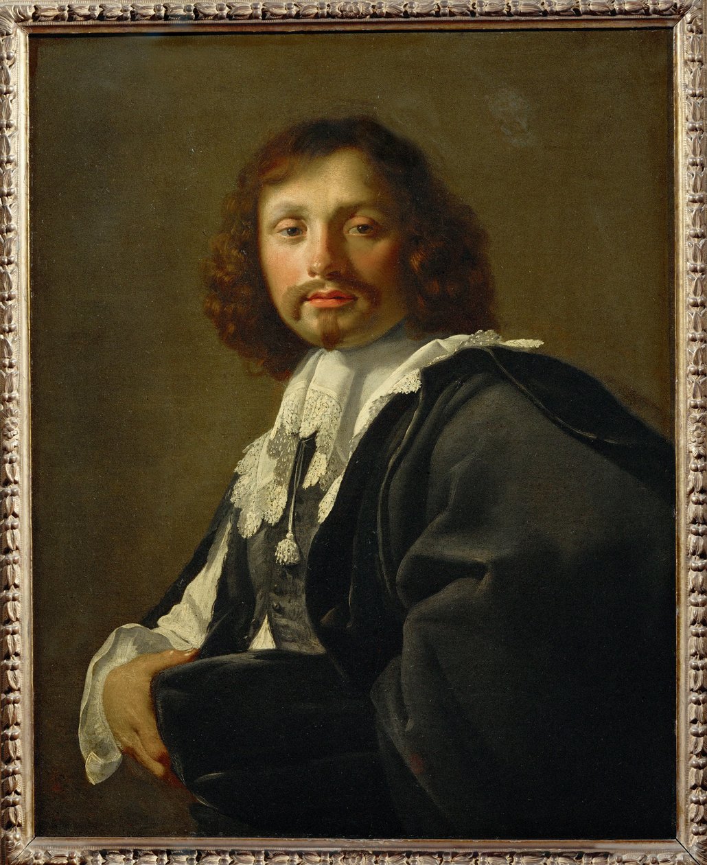 Retrato masculino (pintura sobre tela) de Eustache Le Sueur