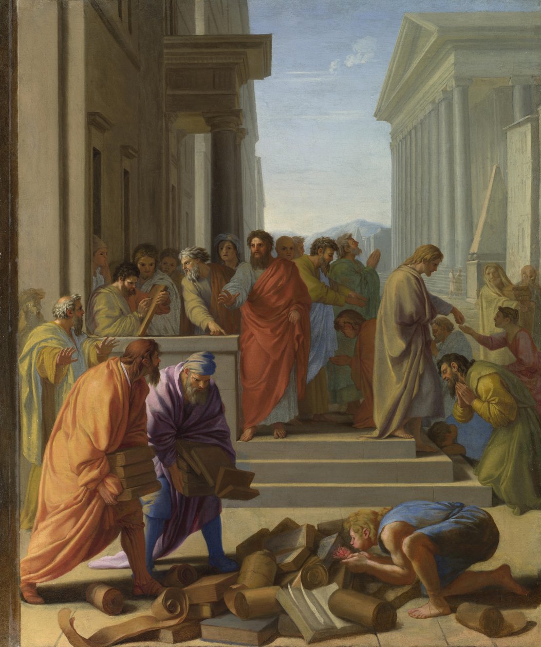 São Paulo pregando em Éfeso, 1649 de Eustache Le Sueur