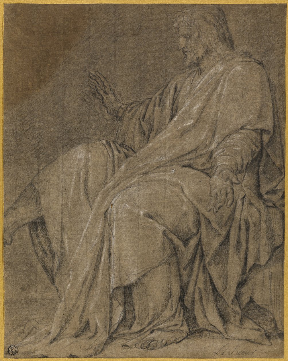 Estudo para Saint Louis curando os enfermos de Eustache Le Sueur