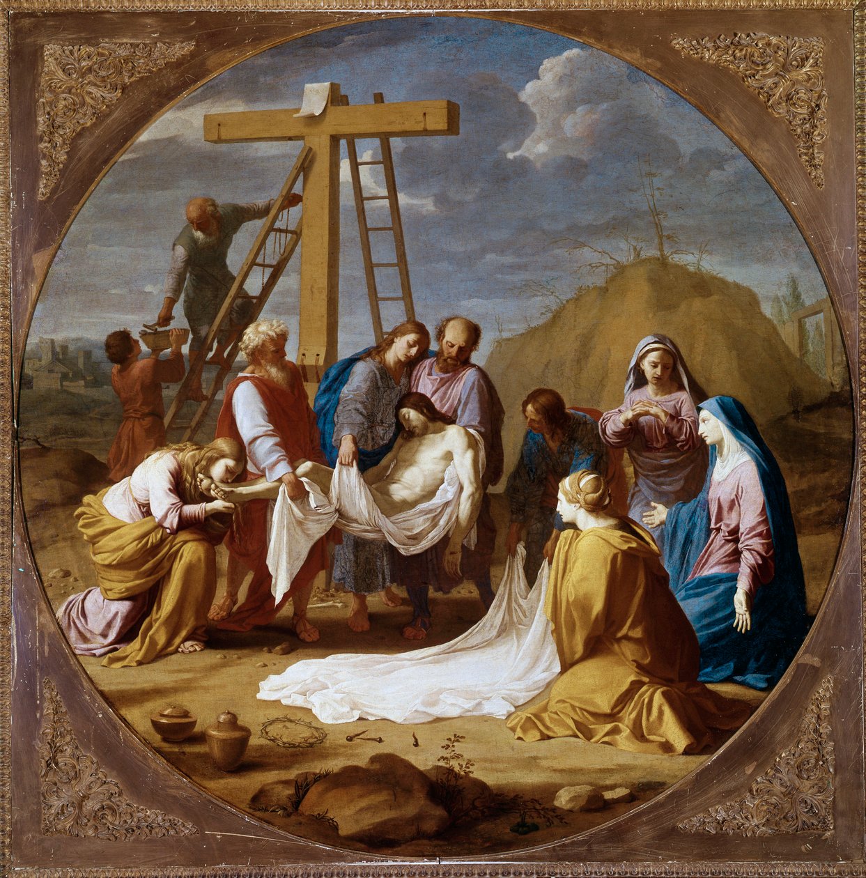 A deposição de Cristo (óleo sobre tela, cerca de 1651) de Eustache Le Sueur