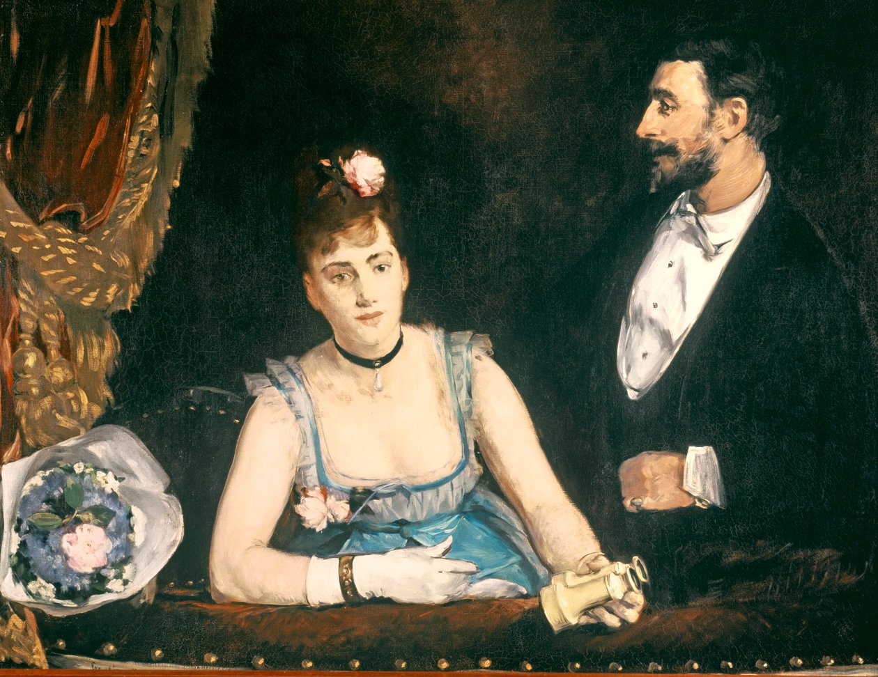 Uma caixa no teatro dos italianos, 1874 de Eva Gonzalès