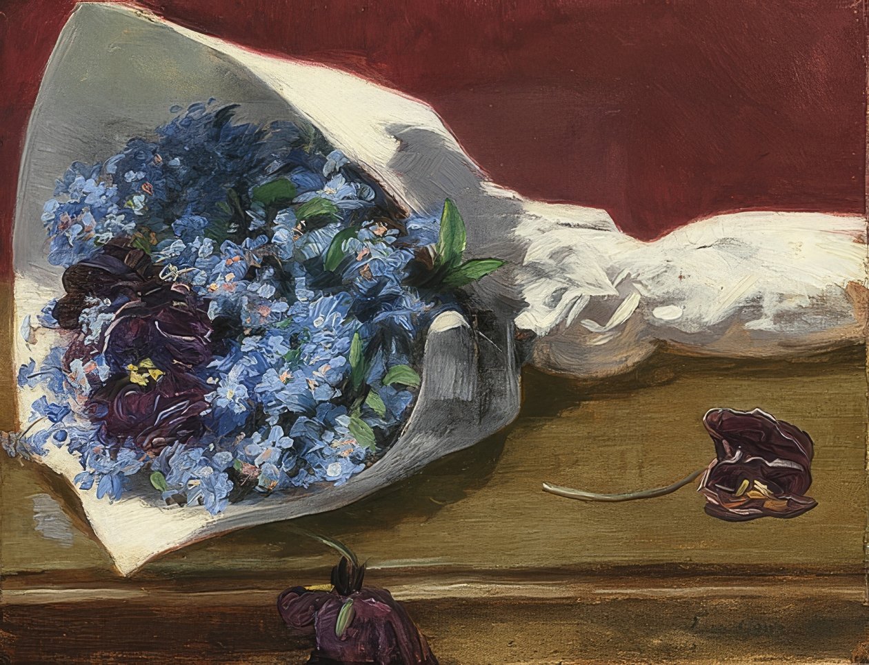Blumenstrauß (buquê de flores). Um 1874 de Eva Gonzalès