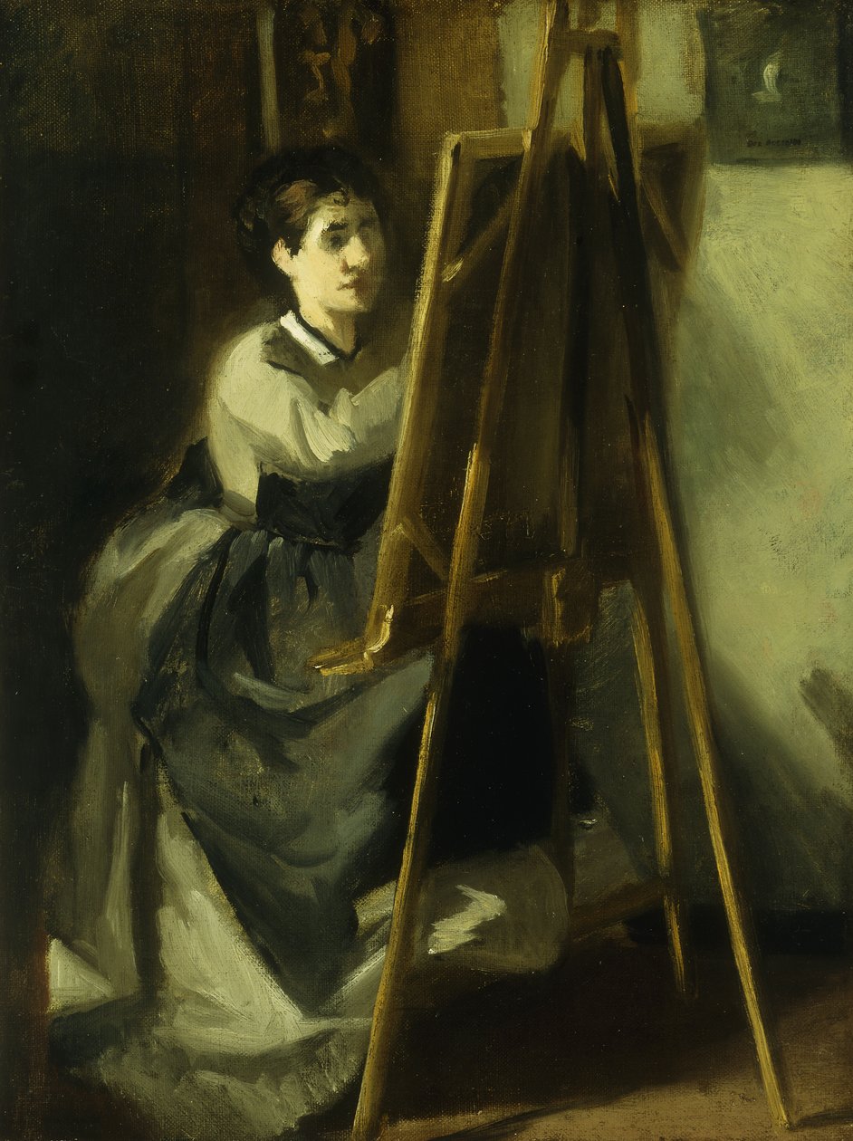 O jovem aluno; O Jovem Estudante, c.1870 de Eva Gonzalès