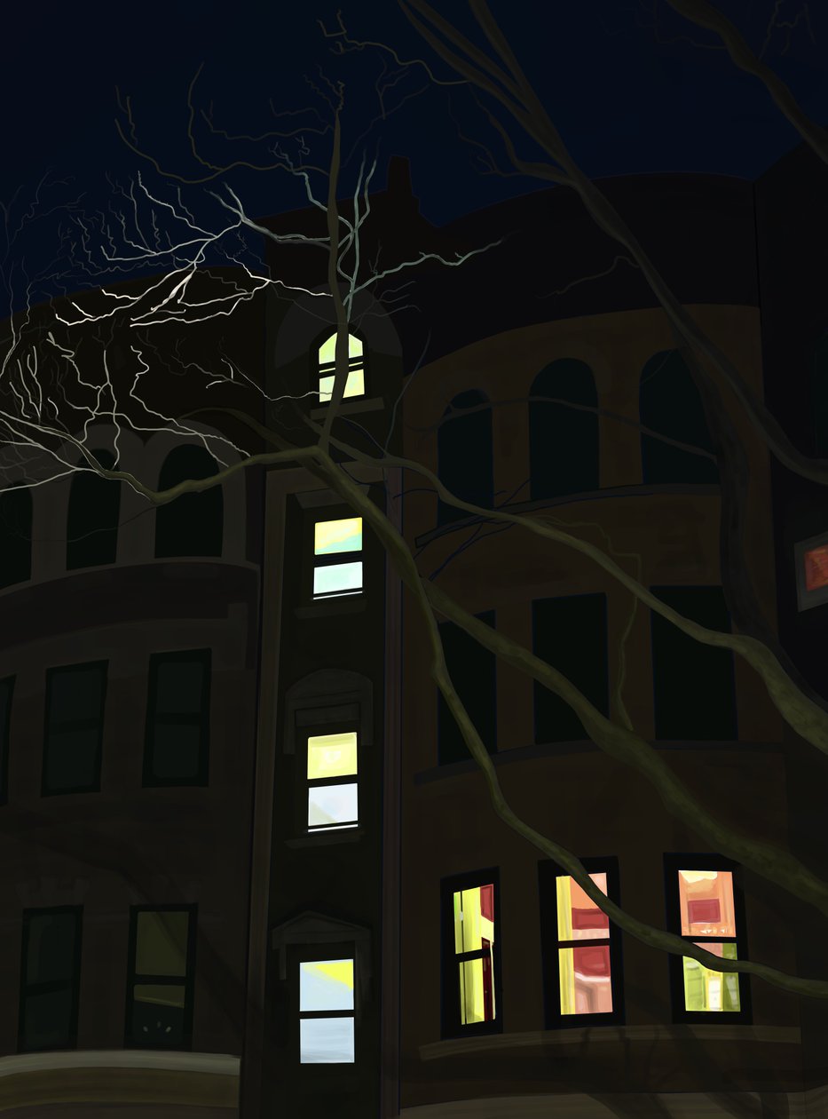 8Th Avenue At Night (arte digital) de Evan Sklar