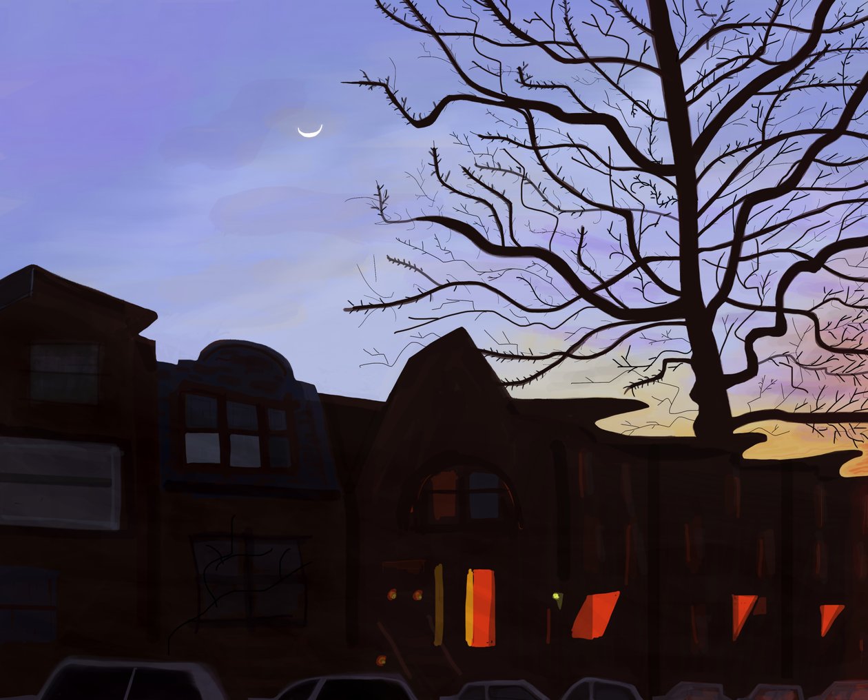 9th Street, Brooklyn, 2016 (desenhado à mão num iPad com um lápis Apple) de Evan Sklar