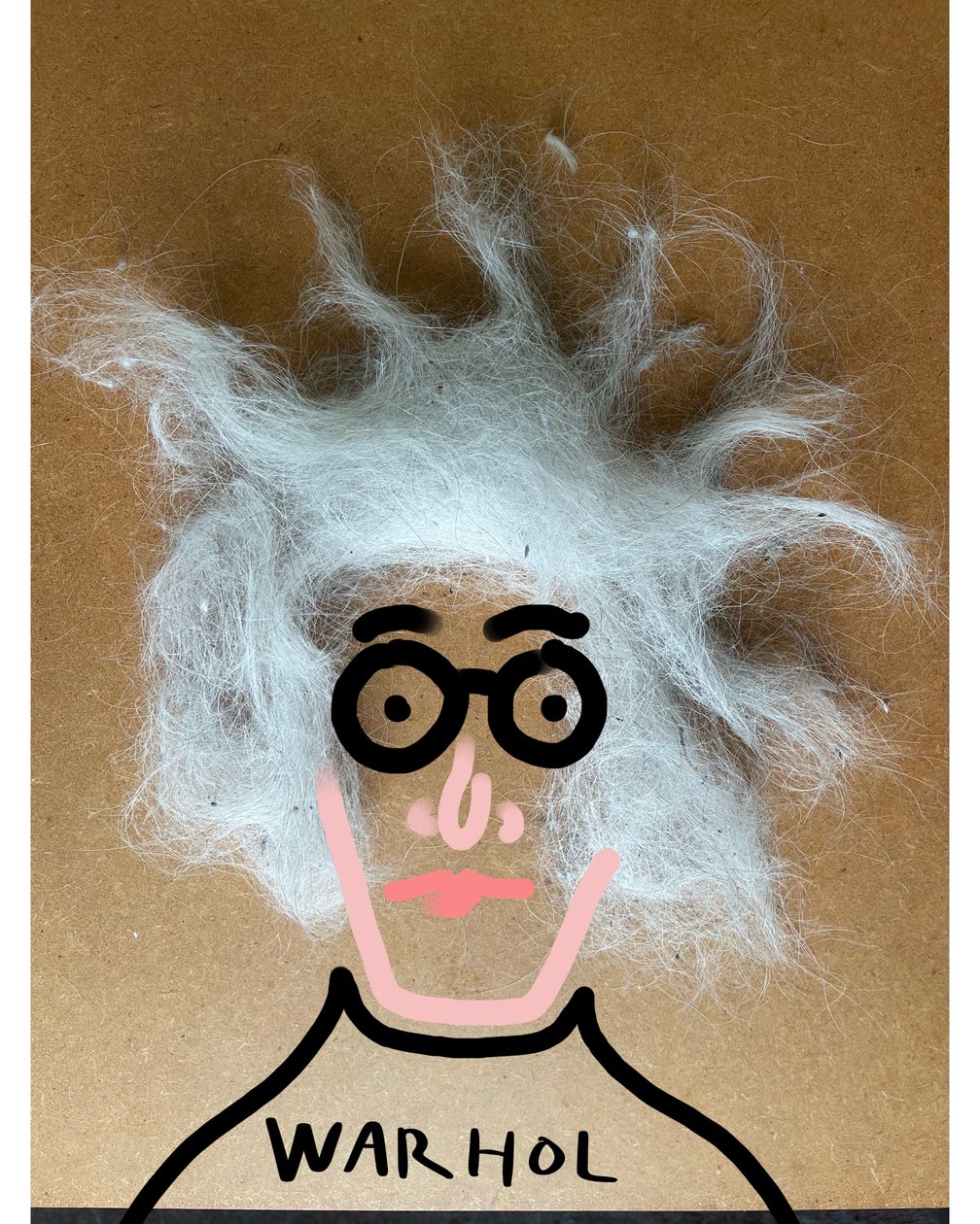 Andy Warhol (desenho de colagem) de Evan Sklar