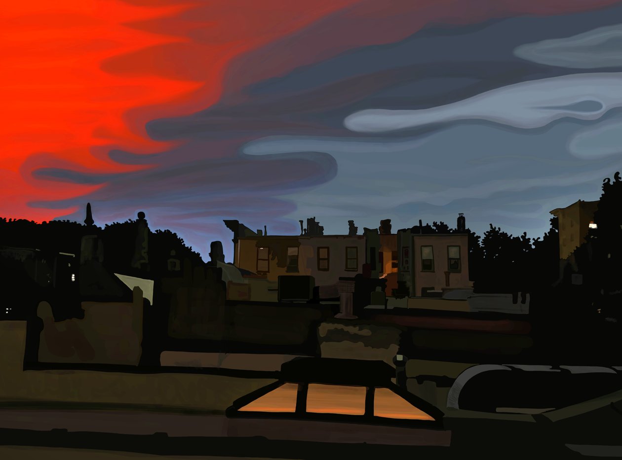 Aproaching Storm, Brooklyn (arte digital) de Evan Sklar