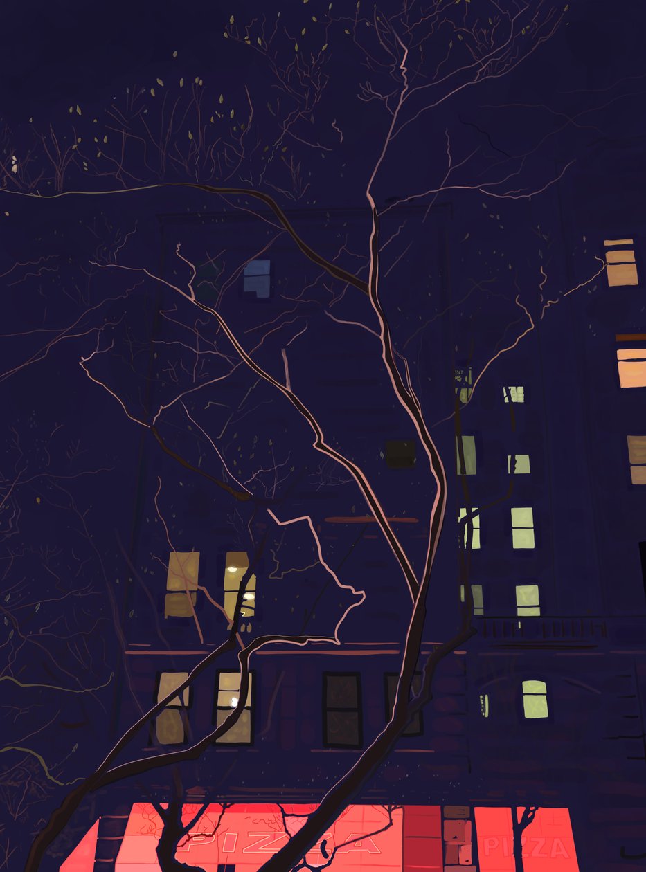 Ao amanhecer, Brooklyn (arte digital) de Evan Sklar