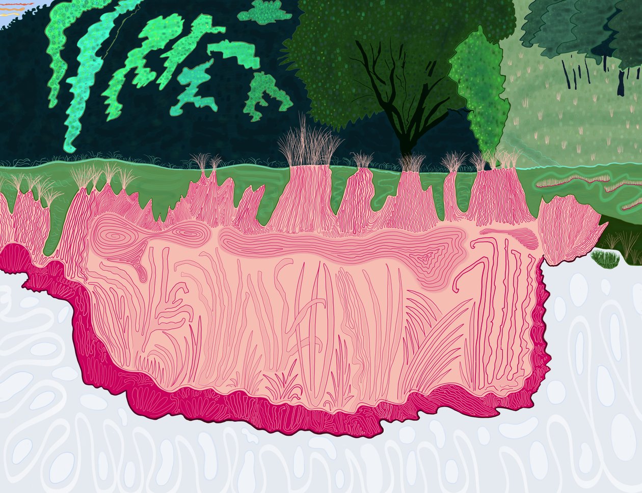 Bunker, campo de golfe, Bethpage black (arte digital) de Evan Sklar
