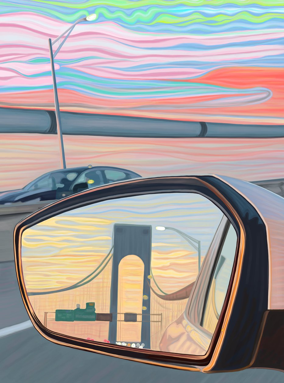 Atravessar a ponte Verrazano (arte digital) de Evan Sklar