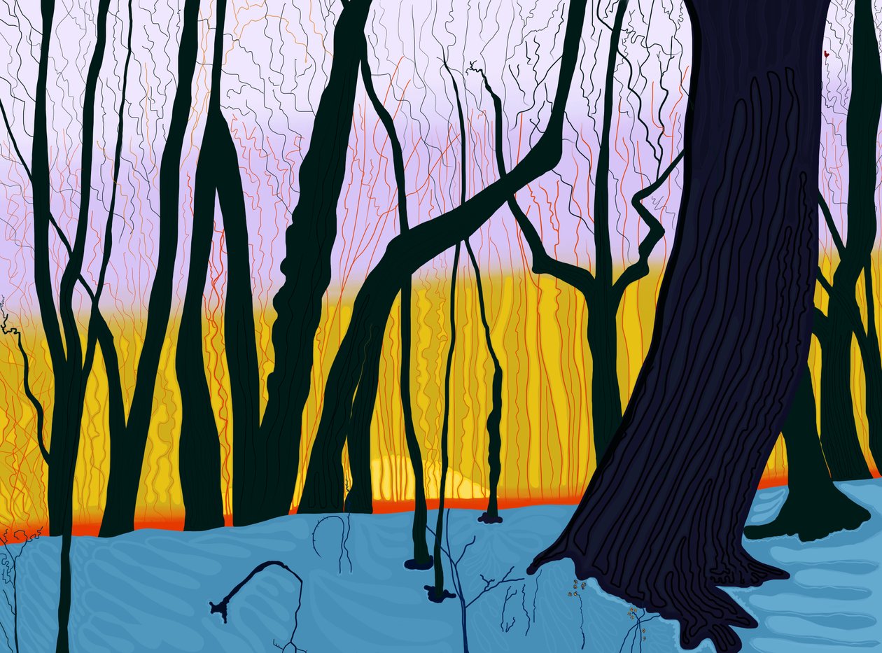 Poupança de luz do dia, manhã, Prospect Park (arte digital) de Evan Sklar