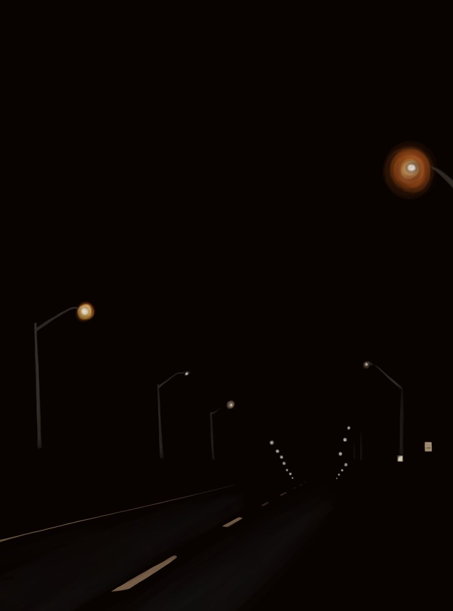 Conduzir na estrada à noite #2 Brooklyn (arte digital) de Evan Sklar